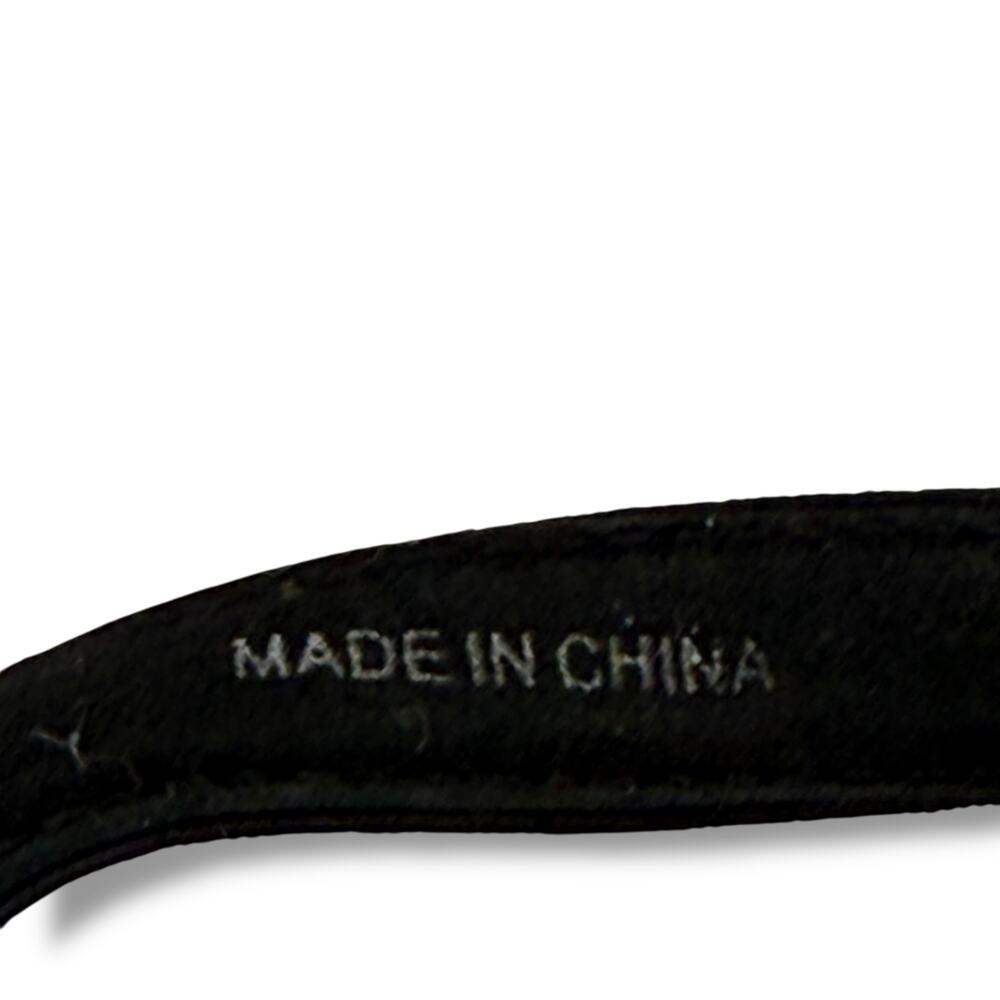 Alexander Wang Nova Kitten Low Heel Sandals Mens Sz 37.5 6.5 7 Black Studded - Picture 11 of 13